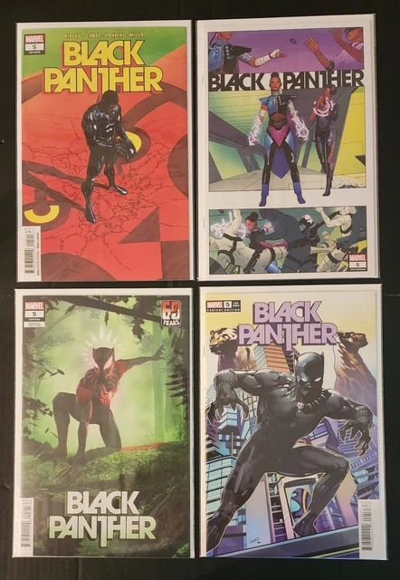 Black Panther Vol 8 #5 Cover A B C D NM+ Marvel 2022 lot of 4