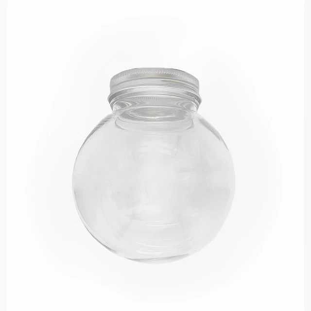 Cute Ball Shaped Water Bottle Milk Tea Drinking Cup Portable Transparent Bot LEI
