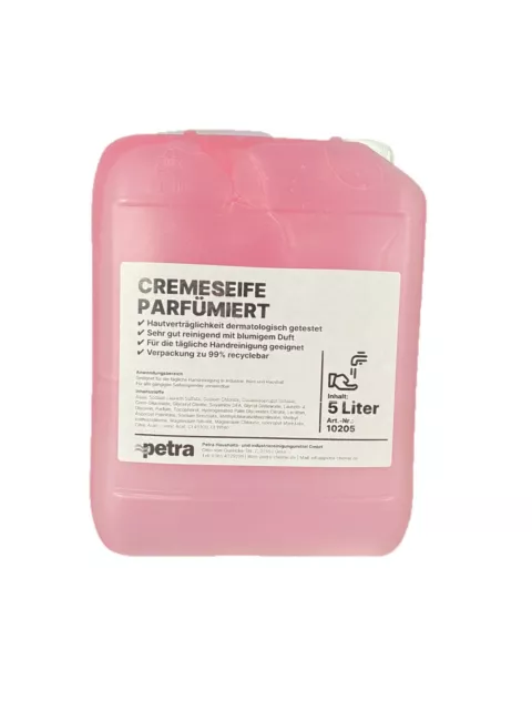 Seife, Seifencreme, Flüssigseife, flüssige Seife, Rose 5L/10L Kanister