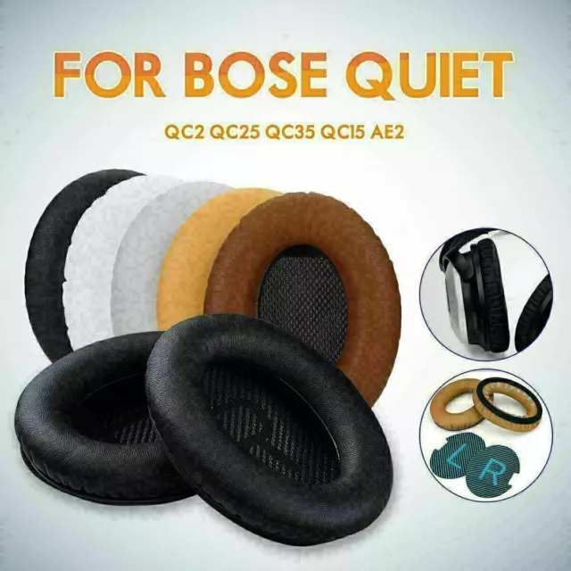 2X Oreillettes Casque Pour Bose Bruits Quietcomfort QC2 QC25 QC35 QC15 AE2 Cuir