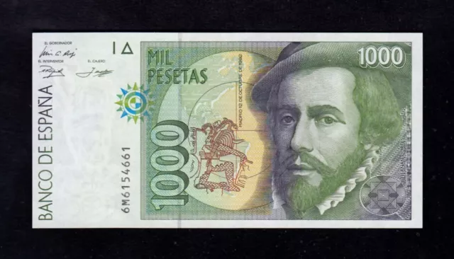 F.c. 1000 Pesetas 1992 , Serie 6M , S/C .