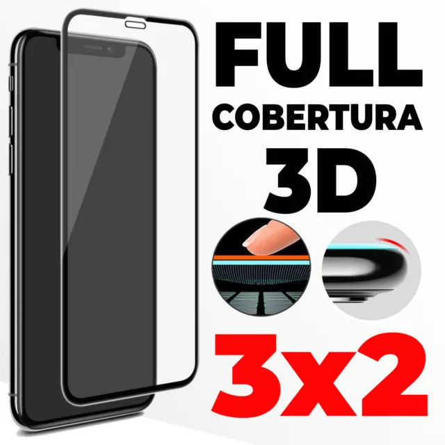 Protector Pantalla Completa Para Iphone 11 Pro Max 3d 5d Negro Cristal  Templado Premium
