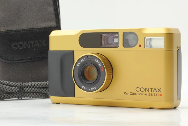 [N MINT in CASE] Contax T2 Gold Compact Film Camera From JAPAN c134
