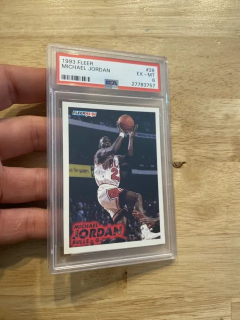 Michael Jordan PSA 6 Fleer Collector Card Last Dance Man Cave Chicago Bulls 1993