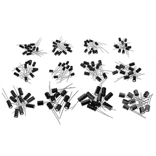 Kit Condensatore Elettrolitico da -40 a +105°C 10 X di Ogni Valore Accessori