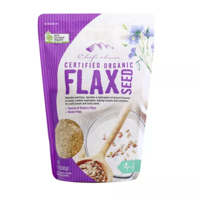 1 kg Chef's Choice Certified Organic Flax Seed Flaxseed Linseed Superfood