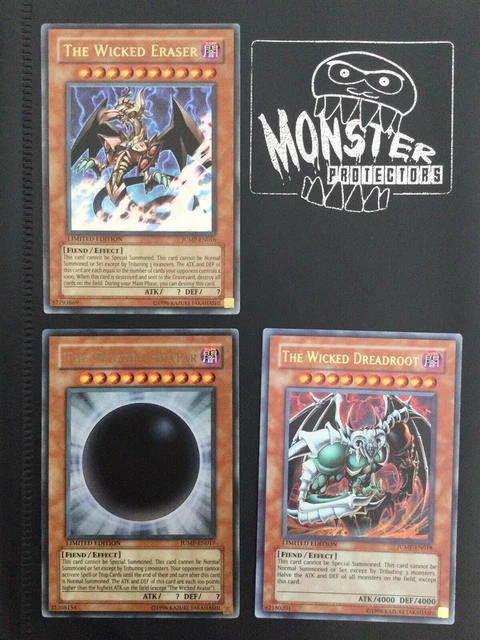 Rare Yu-Gi-Oh Trading Cards Yu-Gi-Oh! Wicked Gods Card Set - The Wicked  Eraser, Dreadroot & Avatar (Rare) Wanted Yugioh