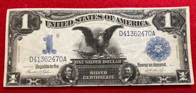 1899 Black Eagle Silver Certificate One Silver Dollar Note