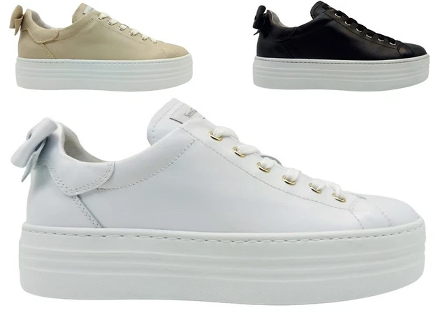 Chaussures Femme Nero Giardini E306520D E306521D Baskets Platform Casual en Cuir