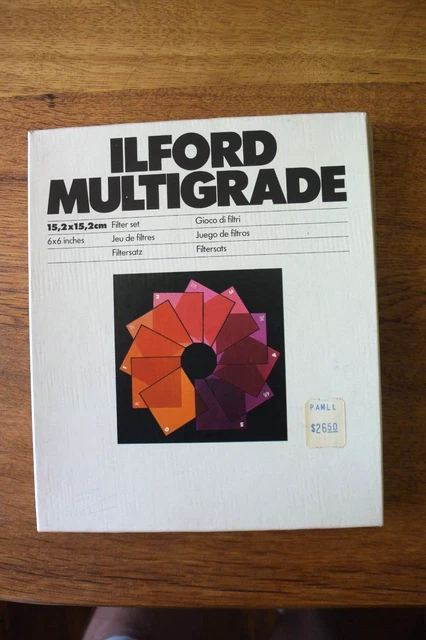 Ilford Multigrade (12) 6X6 Filters Set. Medium Format Negative Printing.