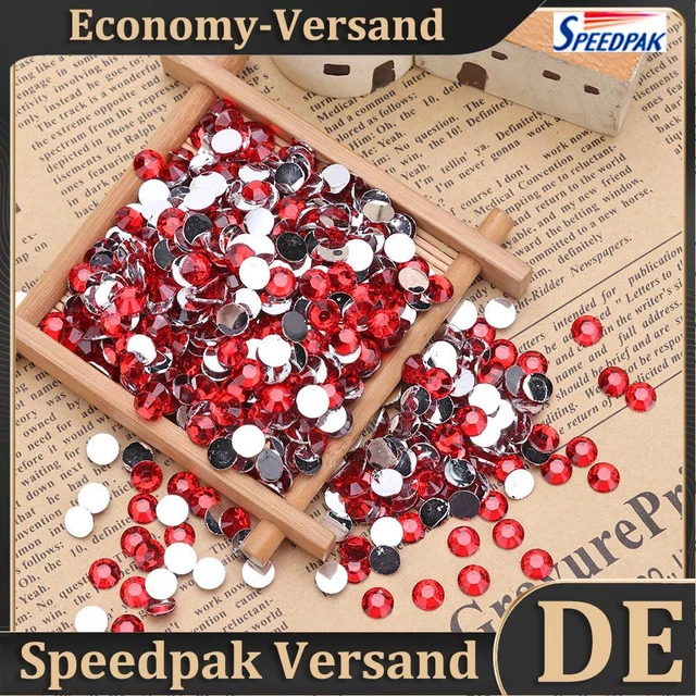 Prosperveil 30 g 6 mm Kristall flache Rückseite Strasssteine Strass Steine Rund