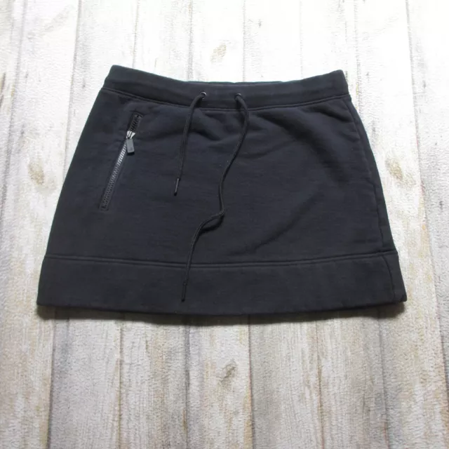 Y3 Yohji Yamamoto Skirt Womens Medium Black Elastic Waist ZIpper Comfort Short