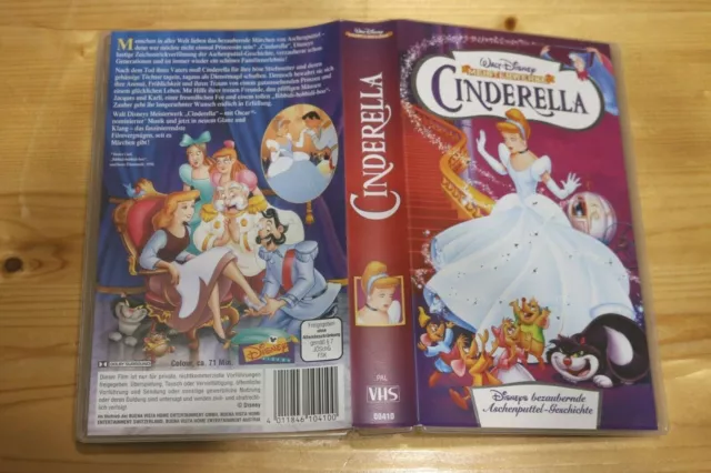 VHS Video Kassette Cinderella Walt Disney Trickfilm Aschenputtel Film 71 Min