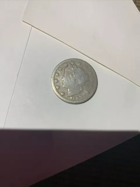 1907 Liberty Head V Nickel 5 Cent Piece- VF Details