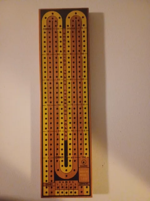 Vintage Drueke's Cribbage Board - Model 2050