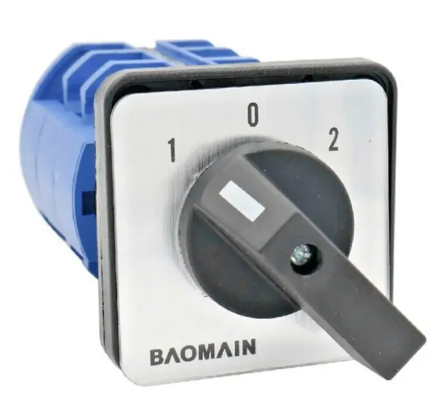 Baomain Universal Rotary Changeover Switch SZW26-63 660V 63A 3 Position 3 Phase