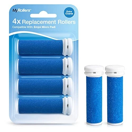 My Rollers Lot de 4 Rouleaux Ponceurs Micro-Minéraux Super Rugueux de Remplaceme