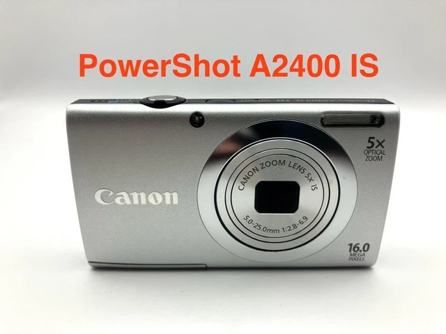 CANON POWERSHOT A2400 IS Digital Camera Silver Used with