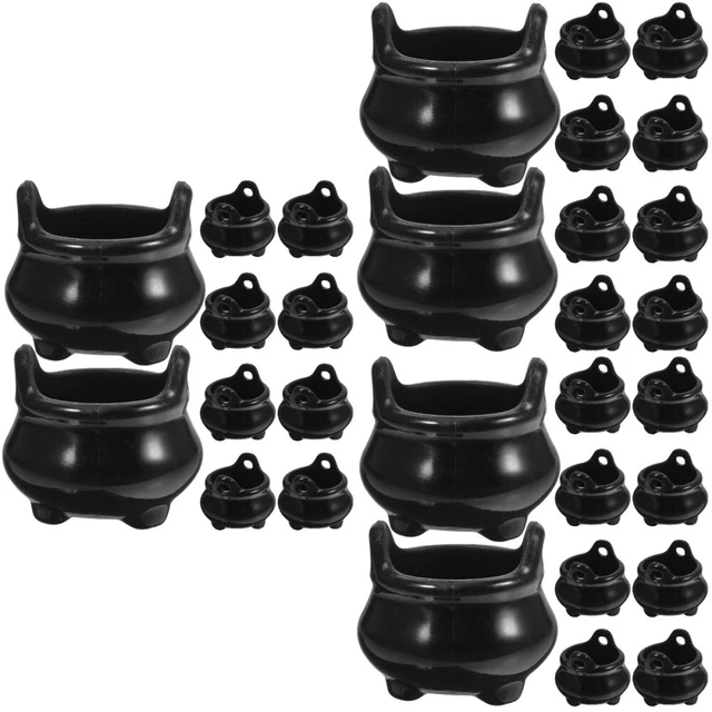 30 Pcs Miniature Witch Cauldron Mini Cauldron Model Halloween Mini Cauldron