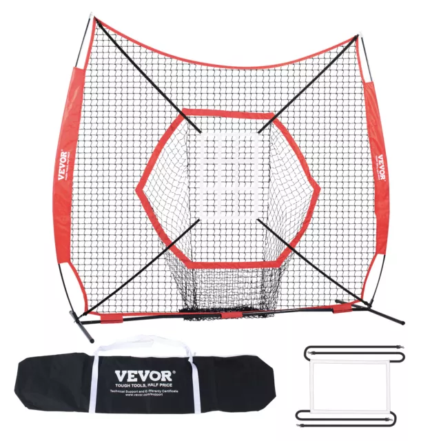 VEVOR Filet d'Entraînement de Baseball Softball 213x211 cm avec Sac de Transport