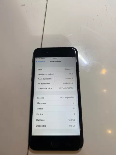 (T06) iPhone 7 128go Non tester