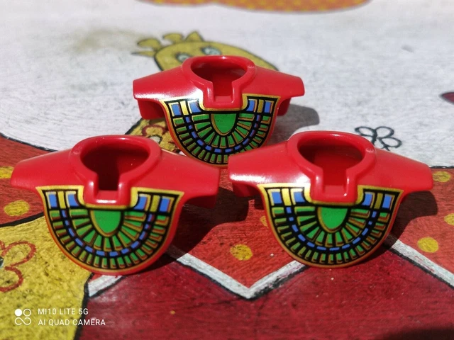 Lot De 3 Panaches Rouges PLAYMOBIL Romains - Références 4409, 5817, 5837, 5841, Occasion