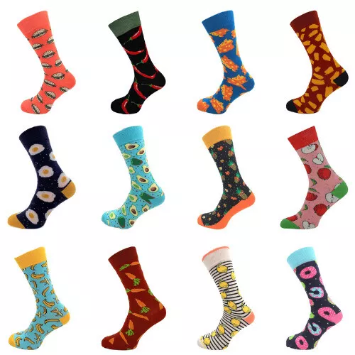 Men & Ladies Novelty Funky Quirky Food Takeaway Food Fruit Socks Xmas Birthday's