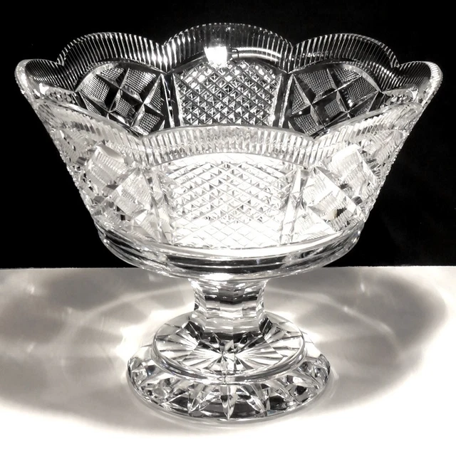 VINTAGE WATERFORD CRYSTAL 10" Footed Trifle Centerpiece Master Cutter