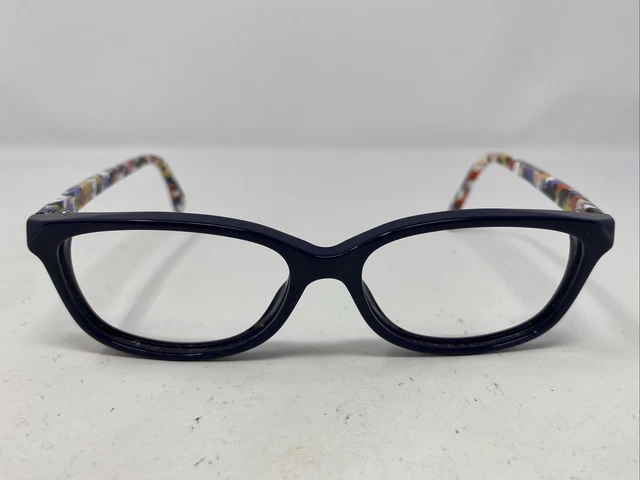 Marco de anteojos Fendi Italia FF0173 TJW 52-15-140 azul marino borde completo VY68