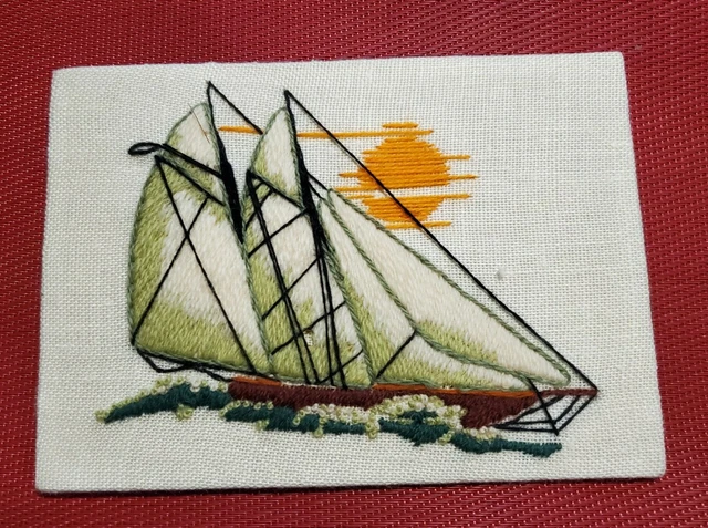 "Velero con aguja COMPLETADO N.O 6815 HAITI 7"" x 5"