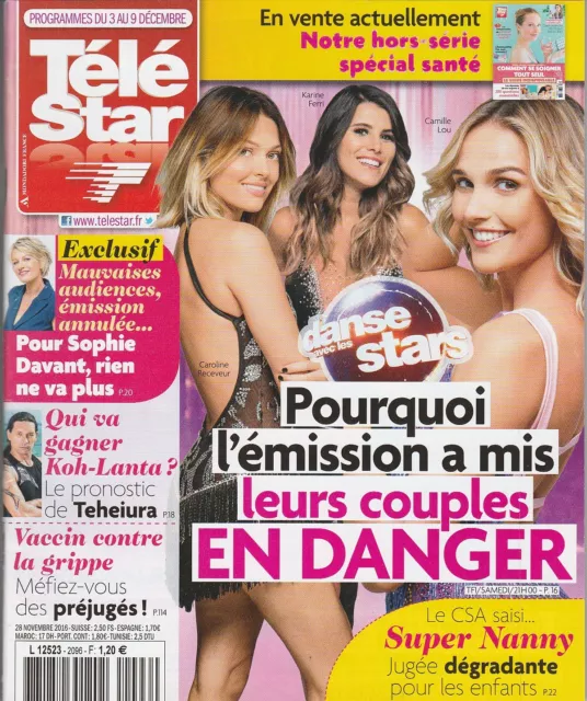 Télé Star N°2096 - 28/11/2016 - Danse Avec Les Stars/ Davant/Koh-Lanta/ Bruel/ H