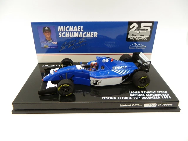 Voiture Minichamps Voiture Miniature de Collection 1-43 - LIGIER Renault JS39B - Test Estoril