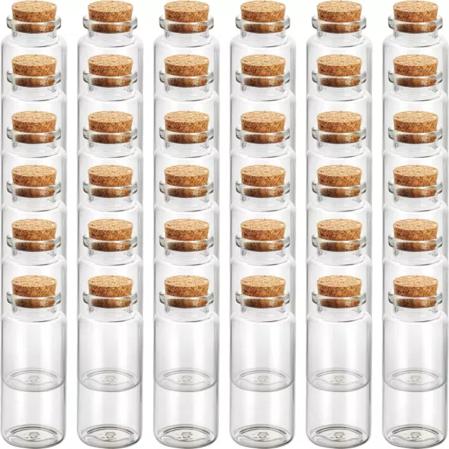 (Pack De 36 Mini Botellas De Cristal Con Tapón De Corcho - 30 Ml Botella Vidrio