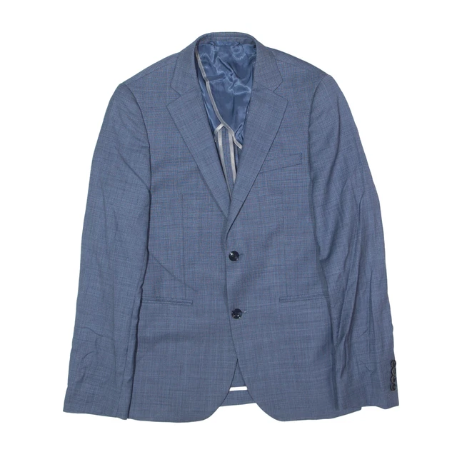 DKNY Giacca Blazer Slim Fit Lana Blu Uomo M
