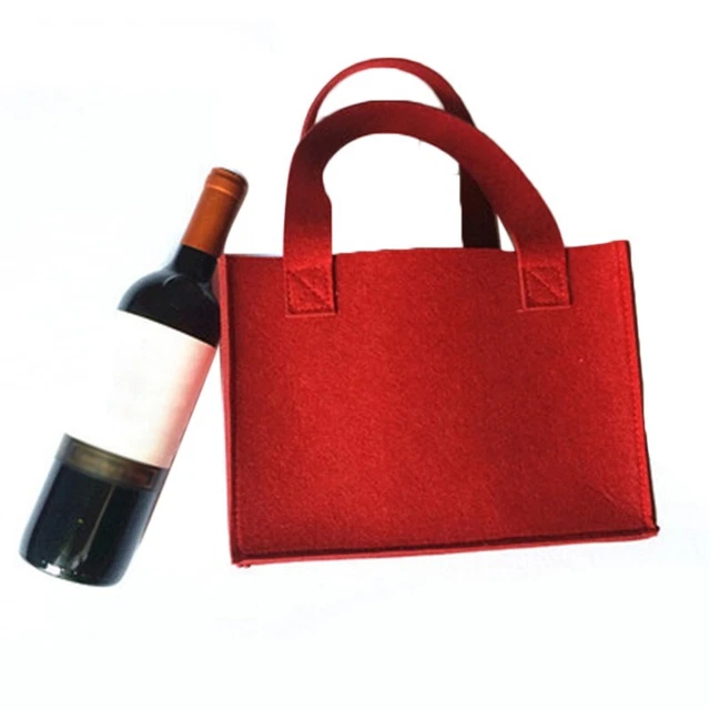 Borsa a mano 6 griglie portabirra feltro bottiglie borsa regalo birra vino borsa