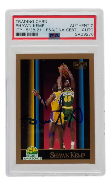 Shawn Kemp Unterzeichnet 1990 Skybox #268 Seattle Supersonics Basketball Karte