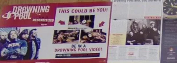 Drowning Pool AD original FULL PAGED magazine clippings pages PHOTO article