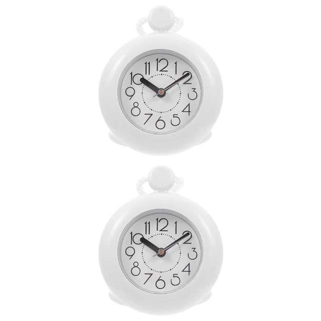 2 pcs mural salle salle de bain suspendue horloge suspendue décor d'horloge