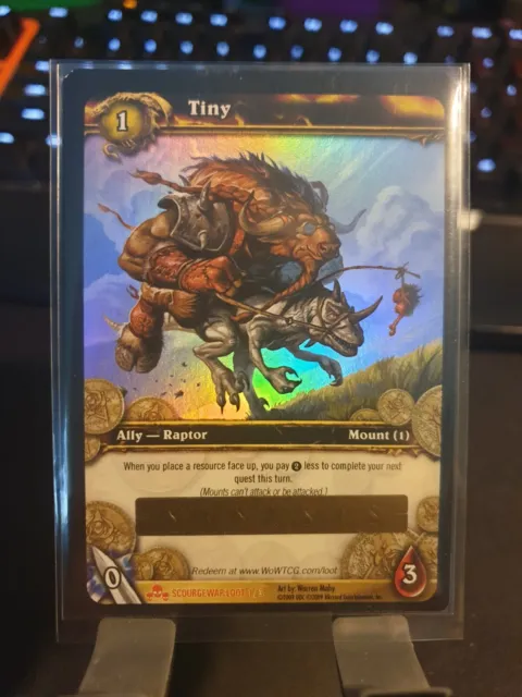 World Of  Warcraft WoW Tiny Foil Unscratched TCG Loot Card