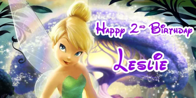 Birthday banner Personalized 4ft x 2 ft Tinkerbell