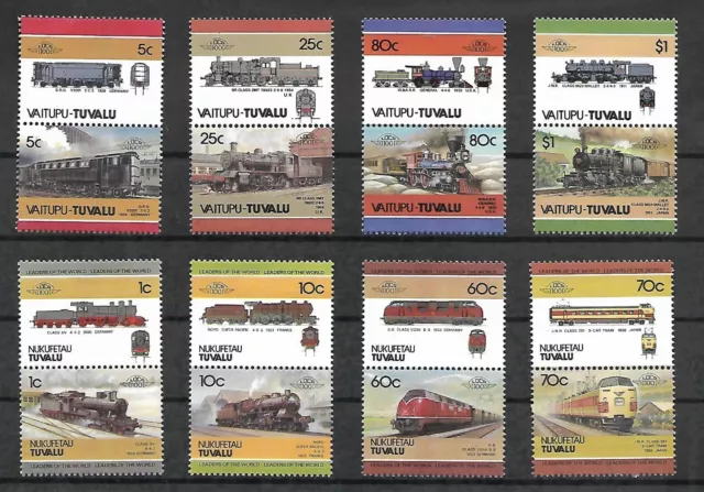 Tuvalu Nukufetau 1985 Lokomotiven Satz 31-38 postfrisch MNH