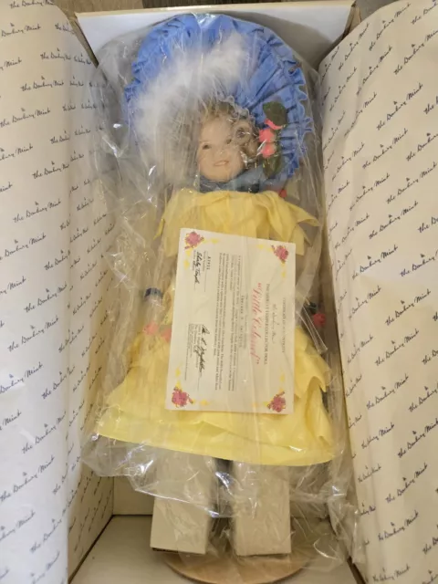 DANBURY MINT SHIRLEY TEMPLE Yellow Dress Doll LITTLE COLONEL IN BOX