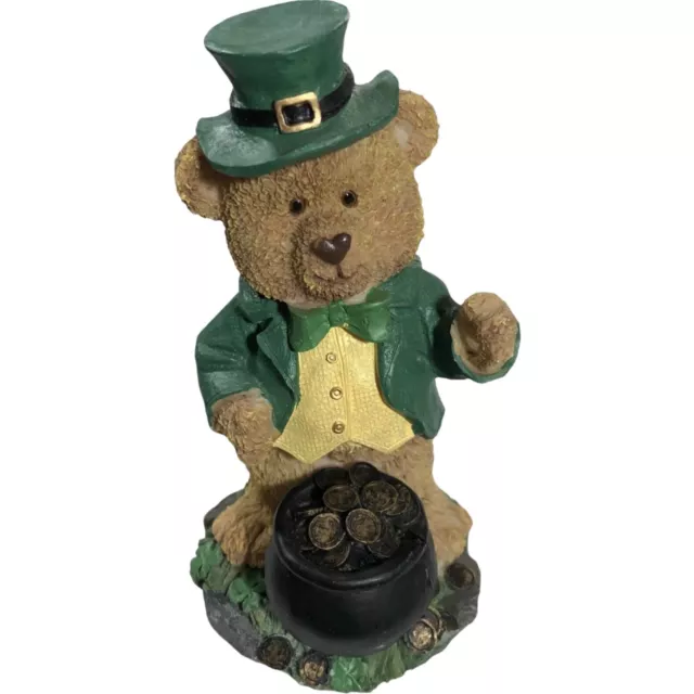 Paddington Teddy Bear Figurine 6” Resin Green Coat Jacket Money Coin Bucket List