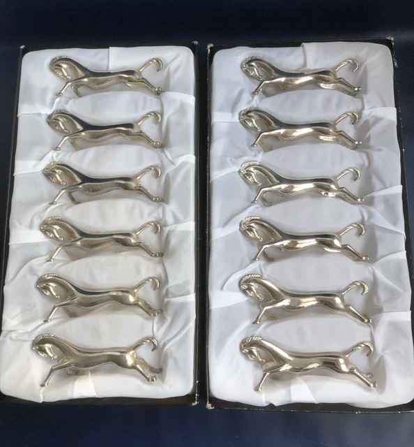 Porte-couteaux (12) - Métal argenté - Chiens - Catawiki