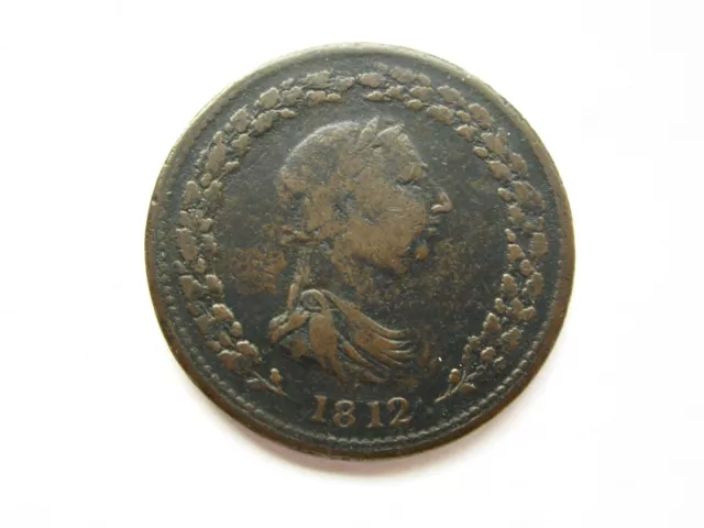 1812 Lower Canada LC-47A1 One Penny Token -  Closed Wreath Thomas Halliday Type 2