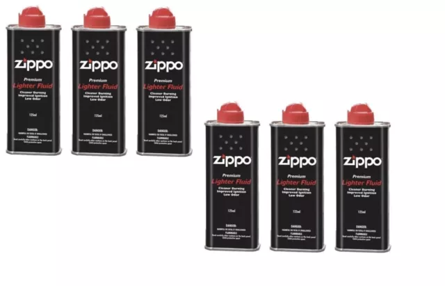 Zippo - Lattine Fluidi Benzina Per Ricarica Accendini a Benzina  6 pz da 125 ml