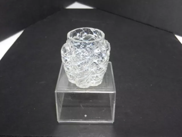 Northwood Paneled Sprig Art Glass Toothpick Opalescent Clr EAPG 1 5/8" T ca 1889