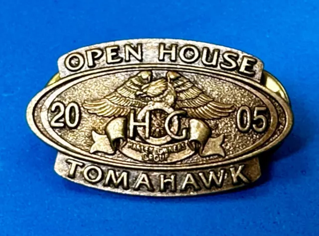 2005 Tomahawk Open House HOG Harley Davidson Pin For Jacket Or Vest