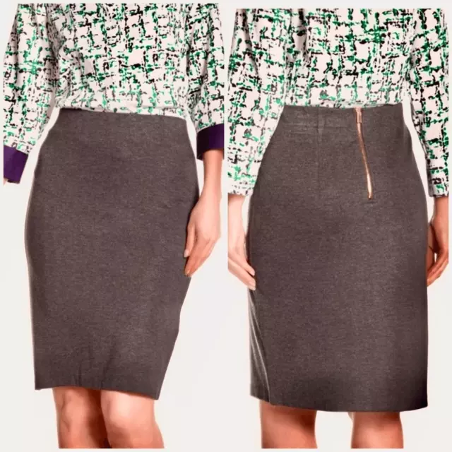 NWT Philosophy Ponte Pencil Skirt (Taupe) - 4