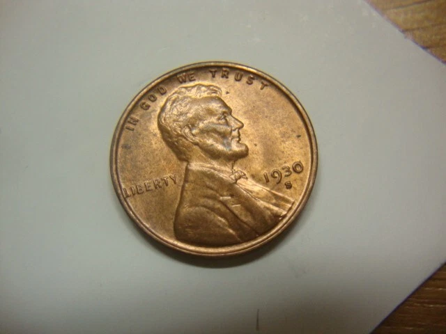 1930-S BU RB Glossy Lincoln Head Cent MSX 3
